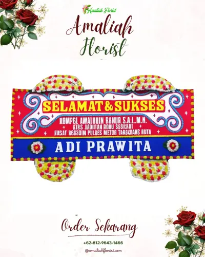 Karangan Bunga Ucapan Selamat di Pengarasan